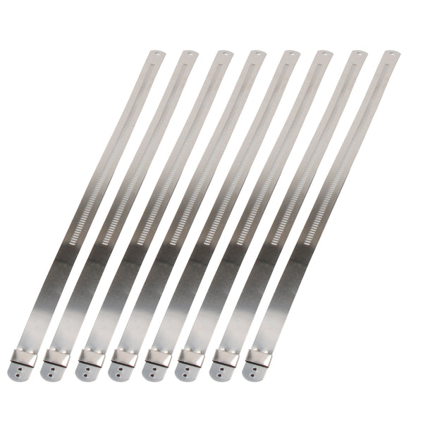 DEI 10211 Stainless-Steel Positive Locking Ties 12mm X 9" (8-Pack) 010211