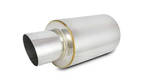 TPV Universal Mufflers  4" Round Angle Cut Tip (3" Inlet - 17" Long)