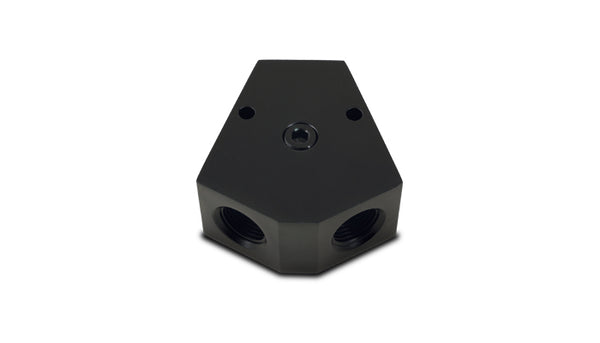 Y-Block Adapter With 1/8" NPT Port  Single Size: 3/8" NPT  Dual Size: 3/8" NPT