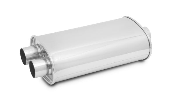 STREETPOWER Oval Muffler  3" Inlet (Center In - Dual Out)