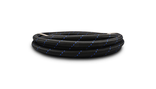 Vibrant Performance - 11988B - 5ft Roll Of Black Blue Nylon Braided Flex Hose; AN Size: -8  Hose ID 0.44 In.