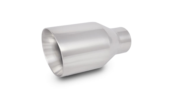 Vibrant Performance - 1209 - 3.00 In. Outlet O.D. Round SS Tip (Double Wall  Angle Cut)  2.00 In. Inlet I.D.