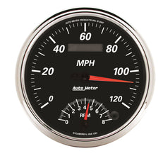 5 In. TACHOMETER/SPEEDOMETER COMBO 8K RPM/120 MPH DESIGNER BLACK II