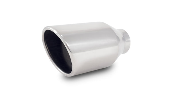 Vibrant Performance - 1303 - 4.00 In. Outlet O.D. Round SS Tip (Double Wall  Angle Cut)  2.25 In. Inlet I.D.