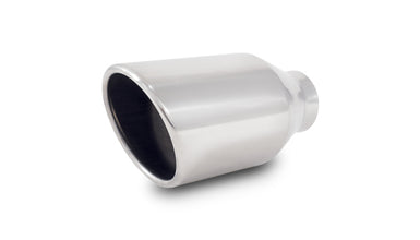 Vibrant Performance - 1303 - 4.00 In. Outlet O.D. Round SS Tip (Double Wall  Angle Cut)  2.25 In. Inlet I.D.