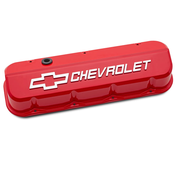 Red With Raised Chevy Logo