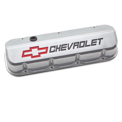 Polished W Red/Blk Chevy Logo