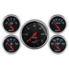 5 PC. GAUGE KIT 3-3/8 In. & 2-1/16 In.  GPS SPEEDOMETER DESIGNER BLACK