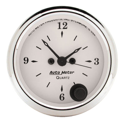2-1/16 In. CLOCK 12 HOUR OLD-TYME WHITE
