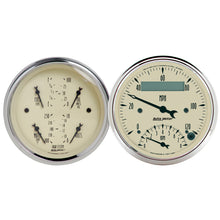 2 PC. GAUGE KIT 3-3/8 In. QUAD & TACH/SPEEDO 240-33 O ANTIQUE BEIGE