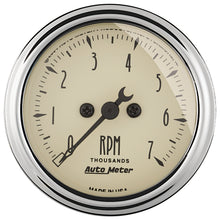 2-1/16 In. IN-DASH TACHOMETER 0-7000 RPM ANTIQUE BEIGE