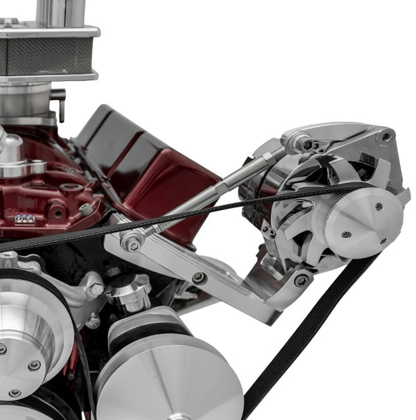 Small Block Chevy Outward Alternator Bracket - SWP - Driver