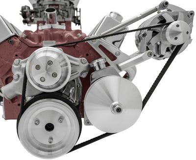 Small Block Chevy Serpentine Conversion Deluxe - Outward - Saginaw-Key