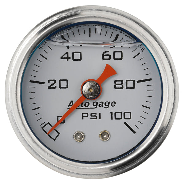 1-1/2 In. PRESSURE 0-100 PSI WHITE
