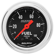 2-1/16 In. FUEL PRESSURE 0-100 PSI TRADITIONAL CHROME