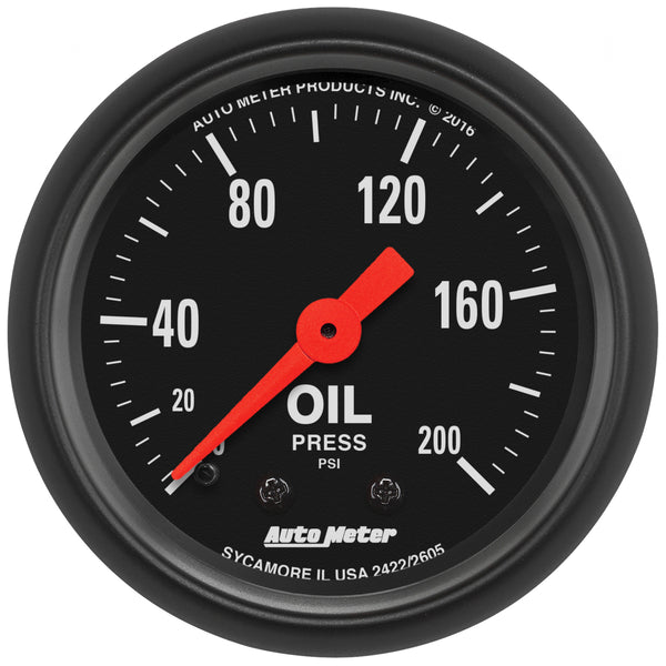 2-1/16 In. OIL PRESSURE 0-200 PSI Z-SERIES