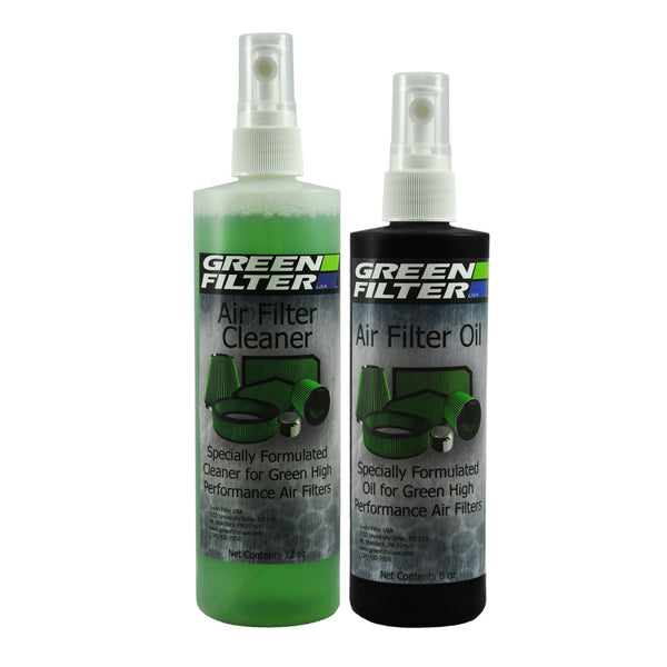 Green Filter USA - Cleaner And Synthetic Oil Kit; 12oz. Cleaner; 8oz. Oil (Black)
