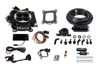FiTech - Go EFI 4 600 HP Matte Black EFI System With Inline Fuel Delivery Master Kit