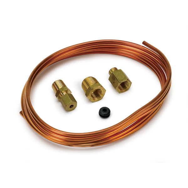 TUBING COPPER 1/8 In.  6FT. LENGTH INCL. 1/8 In. NPTF BRASS COMPRESSION FITTINGS