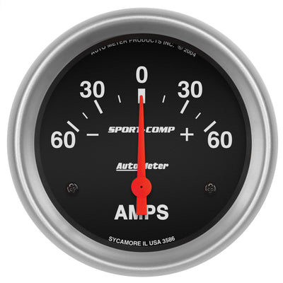 2-5/8 In. AMMETER 60-0-60 AMPS SPORT-COMP