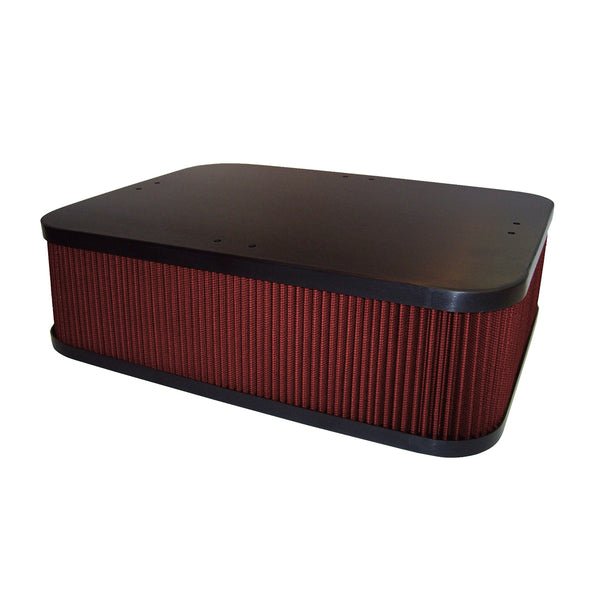 Green Filter USA - Sprint Car Airbox And Filter Kit; H 5" (Red)