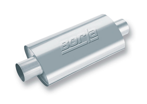 XR-1 Sportsman Racing Muffler 4in Center Inlet/ 4in Center Outlet 4.5in X 7.88in Oval X 12in Long Body