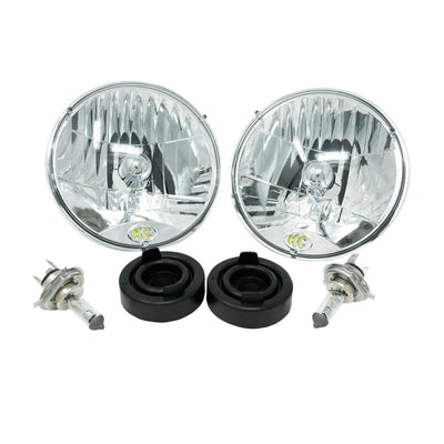 KC Hilites 7 In Headlight - H4 Halogen - 2-Lights - 55W / 60W DOT Headlight - Universal / Fits 97-06 Jeep TJ