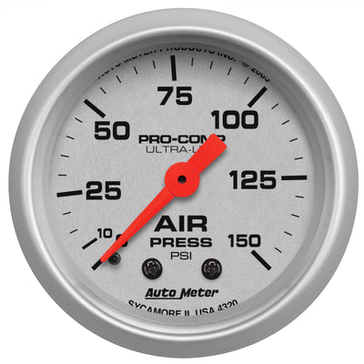 2-1/16 In. AIR PRESSURE 0-150 PSI ULTRA-LITE