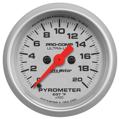 2-1/16 In. PYROMETER 0-2000 Fahrenheit ULTRA-LITE