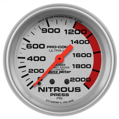 2-5/8 In. NITROUS PRESSURE 0-2000 PSI ULTRA-LITE