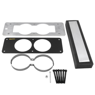 GAUGE CAGE DUAL 2-5/8 In.  BLACK MUSTANG 87-93 FOX