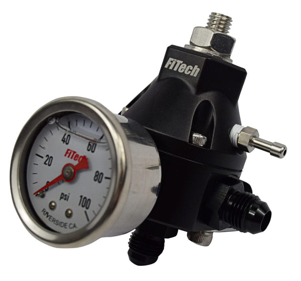 FiTech - Go Fuel Tight Fit Regulator With Pressure Gauge