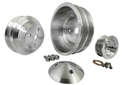 Small Block Chevy High Flow Serpentine Pulley Kit - LWP - 2V