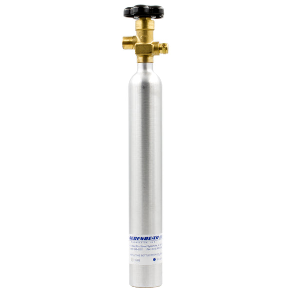 CO2 BOTTLE WITH VALVE 10 OUNCE CAPACITY
