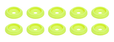 Body Bolt Washer Plastic Fluorescent Yellow 10pk