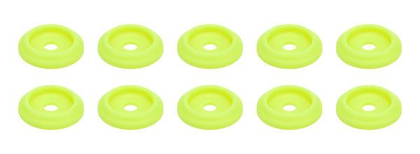 Body Bolt Washer Plastic Fluorescent Yellow 10pk