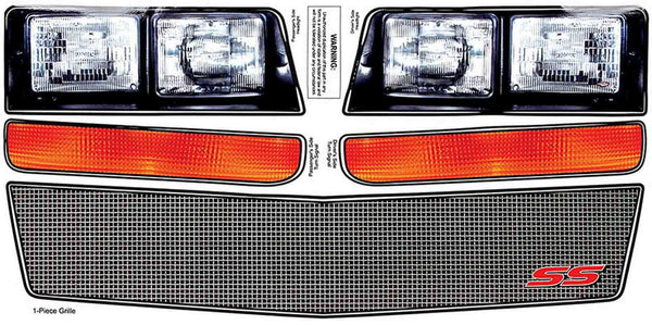 M/C SS Nose Decal Kit Mesh Grille 1983-88