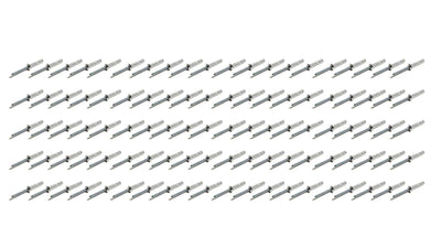 Small Head Rivet Silver 100pc 3/16in Long Shank