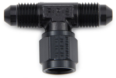 Fitting #8 Tee Female Swivel On Side Black