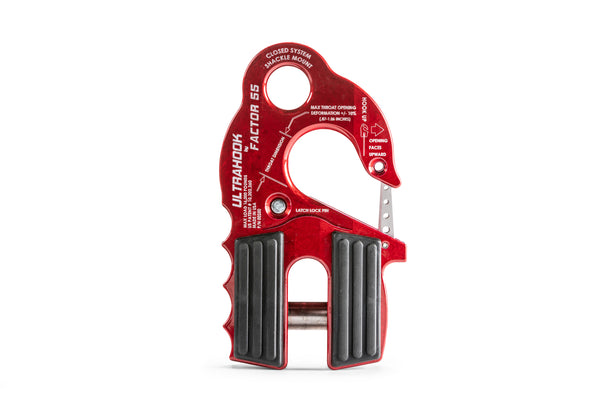 Ultrahook Winch Hook W/Shackle Mount Red