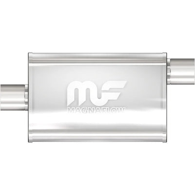 Stainless Muffler 3in Offset In/Center Out