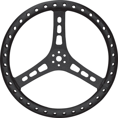 15in Steering Wheel L/W Aluminum Black