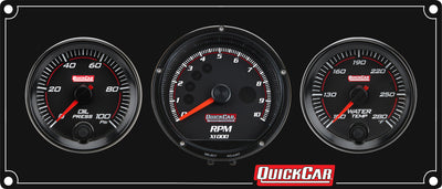 Redline 2-1 Gauge Panel OP/WT w/Recall Tach