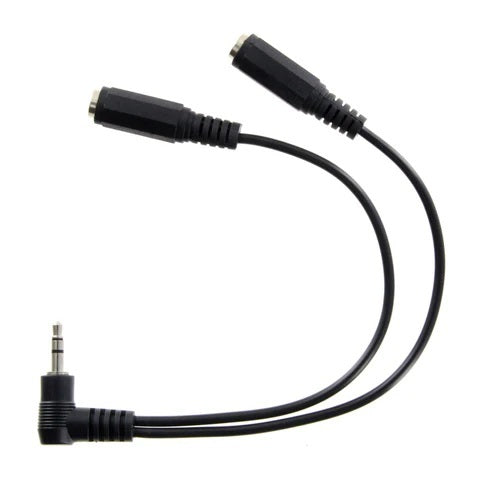 Splitter Stereo 1/8in Male to 1/8in Dual Femal