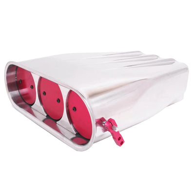 Street Hood Scoop Finned Polished