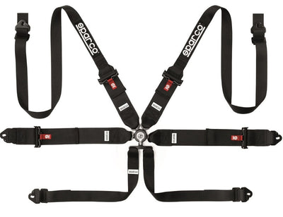 Harness 6-Pt 3in to 2in Hans Steel Black