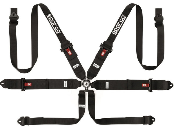 Harness 6-Pt 3in to 2in Hans Steel Black
