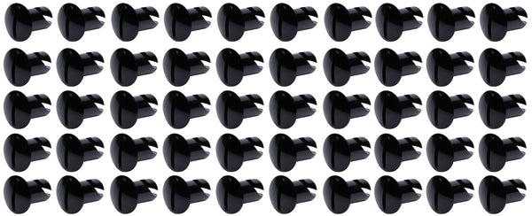 Oval Head Dzus Buttons .500 Long 50 Pack Black