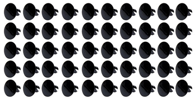 Large Head Dzus Buttons .500 Long 50 Pack Black