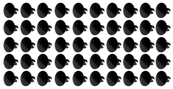 Large Head Dzus Buttons .500 Long 50 Pack Black